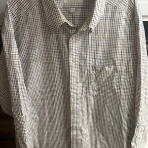 Roundtree & Yorke Multicolor Plaid Casual Button Down Shirt